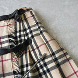 バーバリー ブルー レーベル ノバチェック プリーツ ウール ミニスカート ベージュ - NEWSED