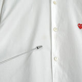 プレイ コム デ ギャルソン ハートロゴ 長袖シャツ ホワイト - NEWSED