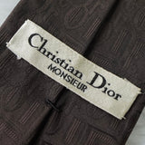 クリスチャン ディオール ヴィンテージ シャドー トロッター ネクタイ ブラウン - NEWSED