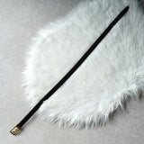 セリーヌ ヴィンテージ サルキー 輪馬車 レザー ベルト ブラック / ゴールド - NEWSED