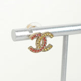 シャネル ココマーク カラーストーン バイカラー ピアス シルバー レディース - NEWSED