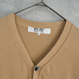 プレイ コム デ ギャルソン ハートロゴ カーディガン ベージュ - NEWSED