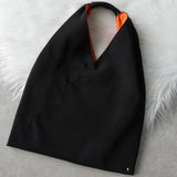 エムエムシックス メゾン マルジェラ ナイロン ジャパニーズバッグ スモール ハンドバッグ ブラック / オレンジ - NEWSED