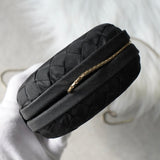 ボッテガ ヴェネタ イントレチャート サテン パーティーバッグ ブラック - NEWSED