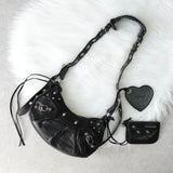 バレンシアガ ル カゴール レザー ワンショルダーバッグ ショルダーバッグ ブラック ミラー ポーチ付き - NEWSED