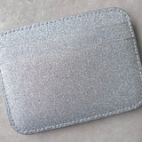 バレンシアガ ロゴ グリッター パスケース カードケース シルバー - NEWSED