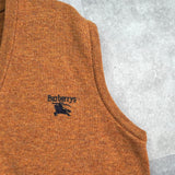バーバリー ヴィンテージ ホースロゴ ウール ニット ベスト キャメル - NEWSED