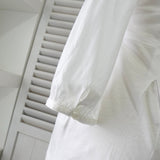 クレージュ スクエアネック フリル 七分丈 チュニック カットソー ホワイト - NEWSED