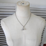 ヴィヴィアン ウエストウッド ミニオーブ ラインストーン ネックレス シルバー - NEWSED