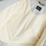 ラコステ ブルゾン スタジャン ロゴパッチ オフホワイト - NEWSED