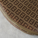 フェンディ ズッキーノ コーディングキャンバス レザー ショルダーバッグ カーキ ベージュ - NEWSED