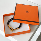 エルメス レザー ジャンボ チョーカー ブレスレット ブラック 箱付き - NEWSED