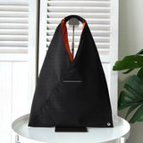 エムエムシックス メゾン マルジェラ ナイロン ジャパニーズバッグ スモール ハンドバッグ ブラック / オレンジ - NEWSED