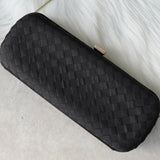 ボッテガ ヴェネタ イントレチャート サテン パーティーバッグ ブラック - NEWSED