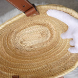 ロエベ アナグラム ラフィア バスケットバッグ カゴバッグ ベージュ / オレンジ - NEWSED