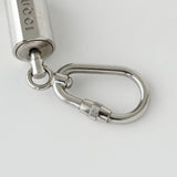 グッチ ロゴ ダブル カラビナ キーホルダー ストラップ シルバー - NEWSED