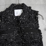 サカイ ツイード ベスト ブラック レディース - NEWSED