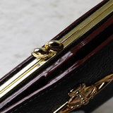 ヴィヴィアン ウエストウッド オーブ レザー がま口 二つ折り財布 ブラック - NEWSED