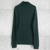 ポロ ラルフローレン ハーフジップ ニット ロゴ刺繍 ダークグリーン - NEWSED