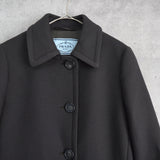 プラダ ウールコート ロングコート ステンカラーコート レディース グレー - NEWSED