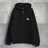 ステューシー ロゴ フルジップ パーカー ブラック - NEWSED