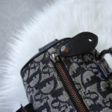 ディオール トロッター キャンバス ミニボストンバッグ ハンドバッグ グレー / ブラック - NEWSED