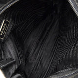 プラダ ポコノ テスート ナイロン 三角プレート ショルダーバッグ ブラック - NEWSED