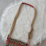 コーチ シグネチャー キャンバス ショルダーバッグ ベージュ / ピンク - NEWSED