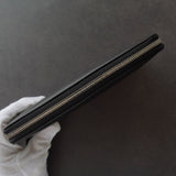 バレンシアガ ロゴ レザー ラウンドジップ 長財布 ブラック 箱付き - NEWSED