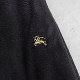 バーバリー ロンドン ボア レザー スエード調 ジッパー ムートンジャケット ノバチェック裏地 ブラック - NEWSED