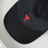 アミパリ アミ パリス ハートロゴ キャップ ブラック - NEWSED