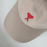 アミパリ アミ パリス ハートロゴ キャップ ベージュ 保存袋付き - NEWSED