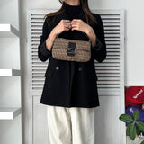 フェンディ マンマバケット ズッキーノ キャンバス / レザー ワンショルダーバッグ ベージュ / ブラウン - NEWSED