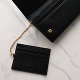 プラダ サフィアーノ レザー 長財布 二つ折り財布 ブラック - NEWSED