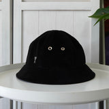 アミパリ アミ パリス ハートロゴ コーデュロイ バケットハット 帽子 ブラック - NEWSED