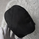 プラダ テスート ポコノ ナイロン 巾着バッグ ポーチ 三角プレート ブラック - NEWSED