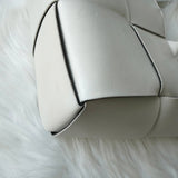 ボッテガ ヴェネタ アルコ トート マキシイントレチャート トートバッグ ホワイト 保存袋付き - NEWSED