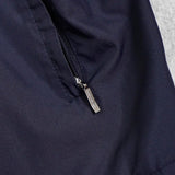 バレンシアガ ヴィンテージ ワンポイントロゴ ハーフジップ キルティング ナイロン トラックジャケット ネイビー - NEWSED