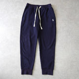 ポロ ラルフローレン ロゴ 刺繍 スウェットパンツ ネイビー - NEWSED