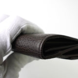 グッチ レザー 二つ折り財布 長財布 ダークブラウン - NEWSED