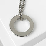 セリーヌ ヴィンテージ サークルロゴ シルバー ネックレス - NEWSED