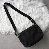 プラダ ポコノ テスート ナイロン 三角プレート ショルダーバッグ メッセンジャーバッグ ブラック - NEWSED