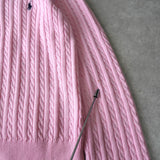 ラルフローレン ロゴ ケーブル編み ニットカーディガン パステルピンク - NEWSED