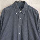 ラルフローレン 長袖シャツ ロゴ刺繍 チェック柄 ブルー - NEWSED