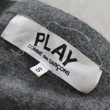 プレイ コムデギャルソン ハートロゴ カーディガン グレー - NEWSED