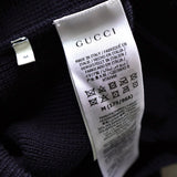 グッチ シェリーライン ウールブレンド ニット カーディガン 金ボタン ネイビー - NEWSED