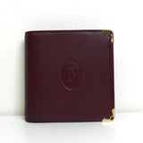 カルティエ マスト レザー 二つ折り財布 ボルドー - NEWSED