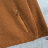 バーバリー ブルーレーベル ホースロゴ ジップアップ ニット ノバチェック裏地 キャメル - NEWSED