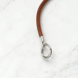 エルメス グレナン レザー ブレスレット ブラウン / シルバー - NEWSED