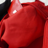 プラダ ポコノ テスート ナイロン トライアングルロゴ ショルダーバッグ レッド - NEWSED